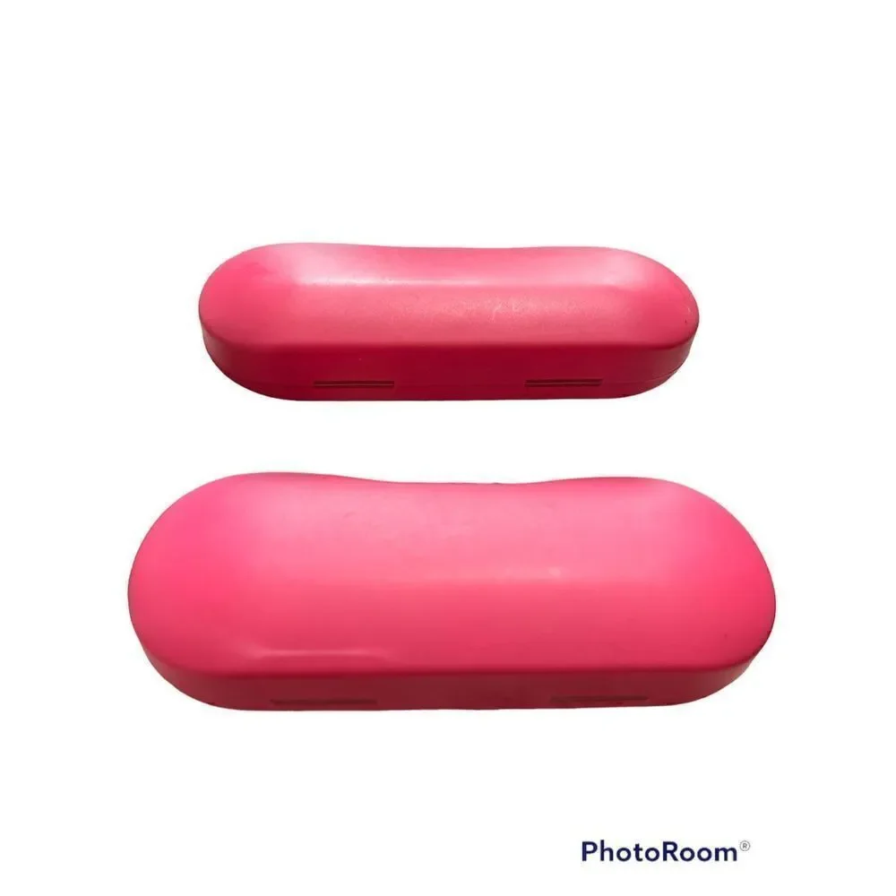 Set of two kids, eyeglass, sunglass cases, pink